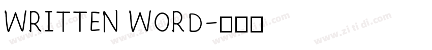 WRITTEN WORD字体转换